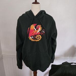 PrettyLittleThing Dark Green Dragon Hoodie